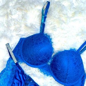 VS • Very Sexy Push Up Ombré Shine Strap with Lace Cheeky Matching Panty